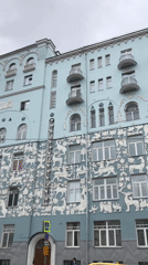 Ornate Moscow building facades documented in brief midday survey