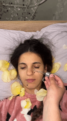 Floral skincare treatment session documented in Lozarevo, Bulgaria