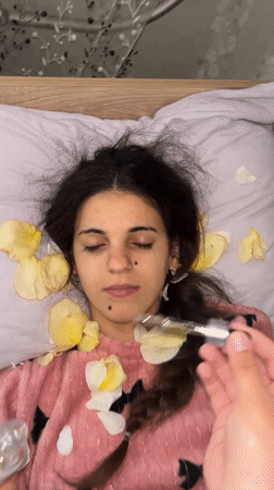 Floral skincare treatment session documented in Lozarevo, Bulgaria