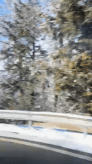 Winter mountain scenery recorded along Swiss Alpine road