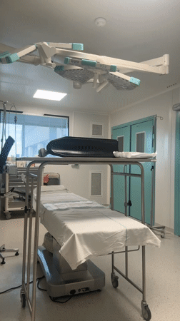 Hospital facility documented in early morning hours, Tourcoing France