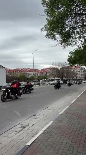 Motorcycle gathering draws riders to Gelendzhik under cloudy skies