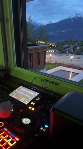 DJ performs at residential location in Randogne, Switzerland
