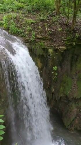 Waterfall documented cascading through natural terrain in Bela, Bulgaria