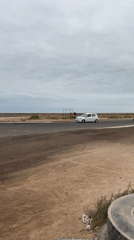 Amateur car races held on desert track in Arica