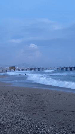 Evening beach scenes documented along Alanya Turkey coastline