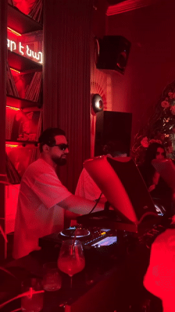 DJ duo performs at red-lit Yerevan nightclub