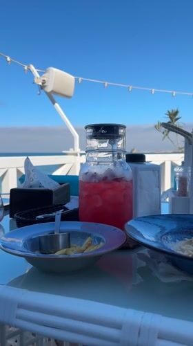 Lunch at seaside restaurant in Feodosia, Ukraine