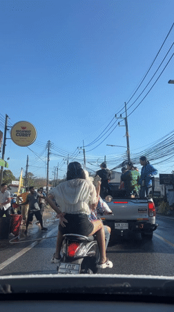 Songkran water festival celebrations observed in Rawai, Thailand
