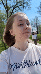Morning stroll: Woman documents spring walk with baby stroller