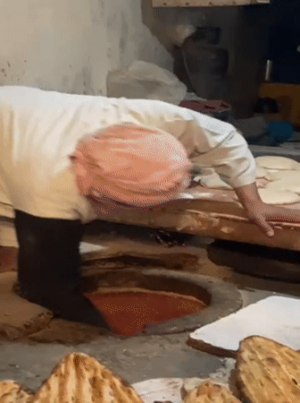 Traditional bread-making documented at Kandahar bakery