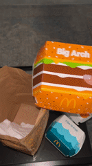 McDonald's food delivery exchange captured by witness