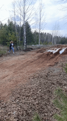 Spring ATV Adventure with Dog in Russian Countryside