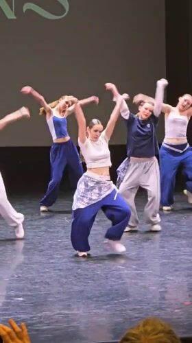 Dance group performs on stage in Khimki, Russia
