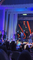 Stage performance with costumes, music in Krasnoyarsk