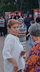 Live music and dancing on a plaza in Cherkessk