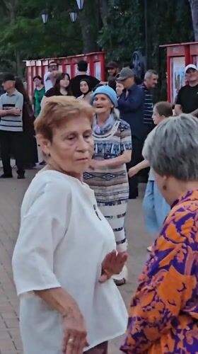 Live music and dancing on a plaza in Cherkessk