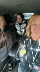 Car passengers recorded during journey through rural Russia