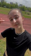 Woman in Nike gear spotted at Plovdiv running track