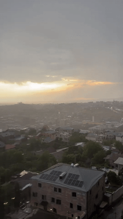 Yerevan afternoon: storms, sunsets, hotel scenes captured by witness