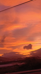 Vibrant sunset captured over Juan Griego mountains, Venezuela