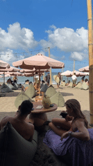 Casual beach day captured at North Kuta lounge