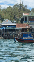 Boat tour captures serene Nha Trang fishing harbor scene