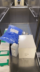 Medical lab technician conducts routine diagnostic testing in Moscow clinic