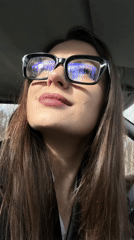 Woman in car observed on Russian street