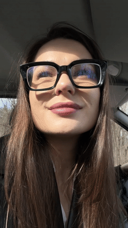Woman in car observed on Russian street