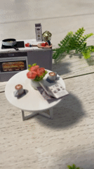 Stavropol resident documents sushi meal and miniature kitchen diorama