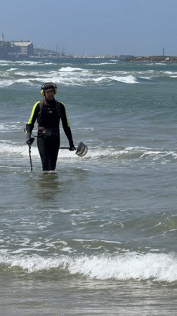 Morning beach activities observed along Tel Aviv Mediterranean coast
