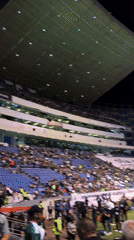 Night soccer match draws crowds to Estadio Cuauhtémoc, Puebla