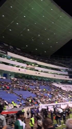 Night soccer match draws crowds to Estadio Cuauhtémoc, Puebla