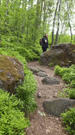 Hiker documents spring nature walk near Vyborg, Russia