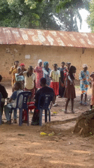 Traditional dance gathering and video viewing documented in Akwanga