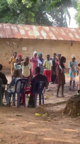Traditional dance gathering and video viewing documented in Akwanga