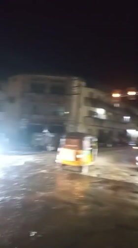 Wet street conditions documented in Maiburiji, Nigeria