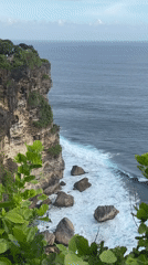 Monkeys and tourists share clifftop views in Kuta Selatan