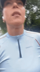 Early morning jogger spotted on Sochi streets during cloudy day
