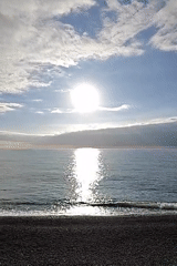 Sunny afternoon documented along Kobuleti Georgia coastal promenade