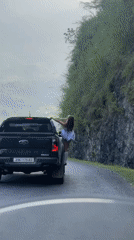 Travelers document mountain road journey in Du Già Commune Vietnam