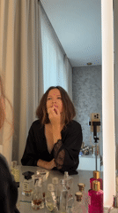 Morning getting-ready routine in a Moscow dressing room