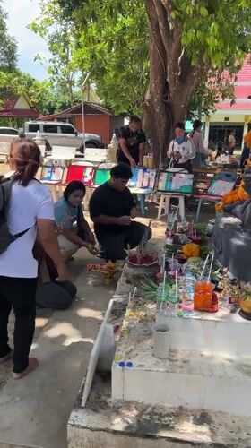 Temple visit and prayer session in Baan Harn, Thailand