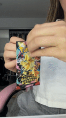Pokemon card pack opening captured in Los Angeles Sunday morning
