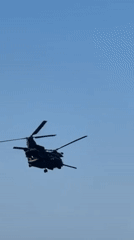 Tandem-rotor helicopter spotted flying over Redondo Beach coastline