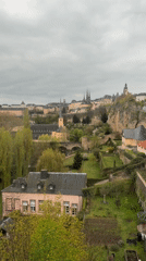 Panoramic view captured of Luxembourg city architecture and skyline