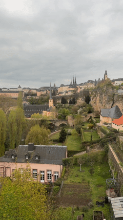 Panoramic view captured of Luxembourg city architecture and skyline