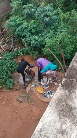 Morning domestic life captured in Bukuru, Nigeria residential area