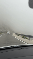 Thick fog reduces visibility on Montenegro road